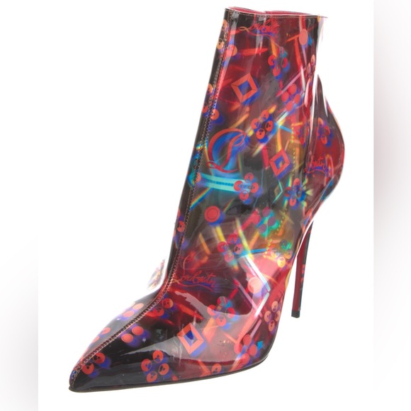 Christian Louboutin So Kate Disco Holograph Disco Booty Patent Leather Size 39 - Picture 11 of 12